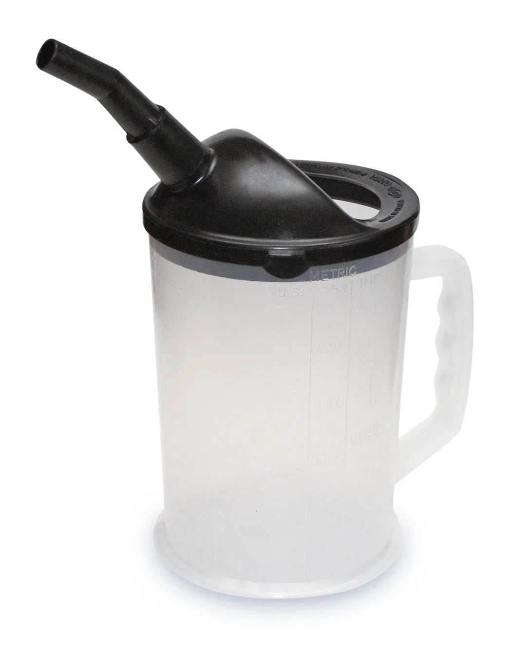 94046 – WIRTHCO Measure And Pour Bottle, 155 Ounce Measuring 6 Inch Diameter 8-1/4 Inch Height White/ Black Polypropy...